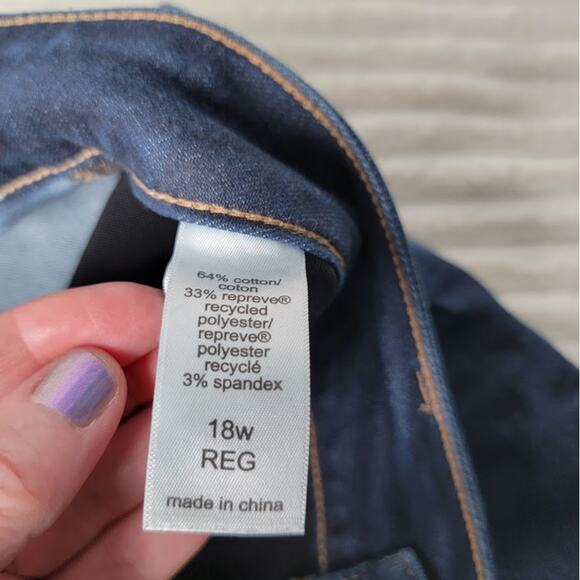 Maurices EverFlex High-Rise Curvy Jeans 18W Reg Dark Wash Skinny Stretch - Picture 8 of 10